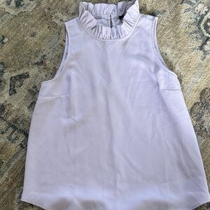 J. Crew Lavender Sleeveless Ruffle Blouse